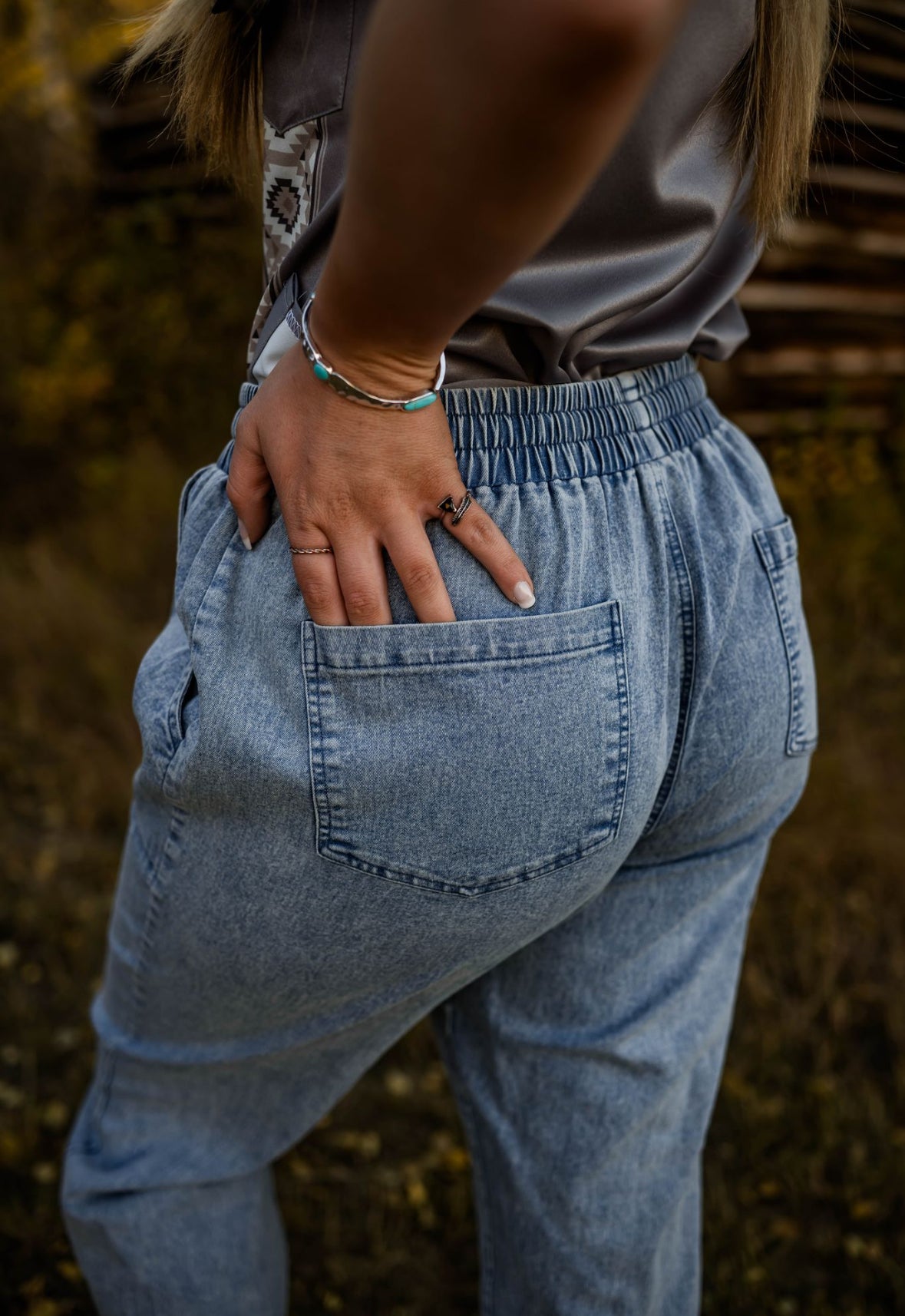 Denim Inspired Jogger Scrub Pants