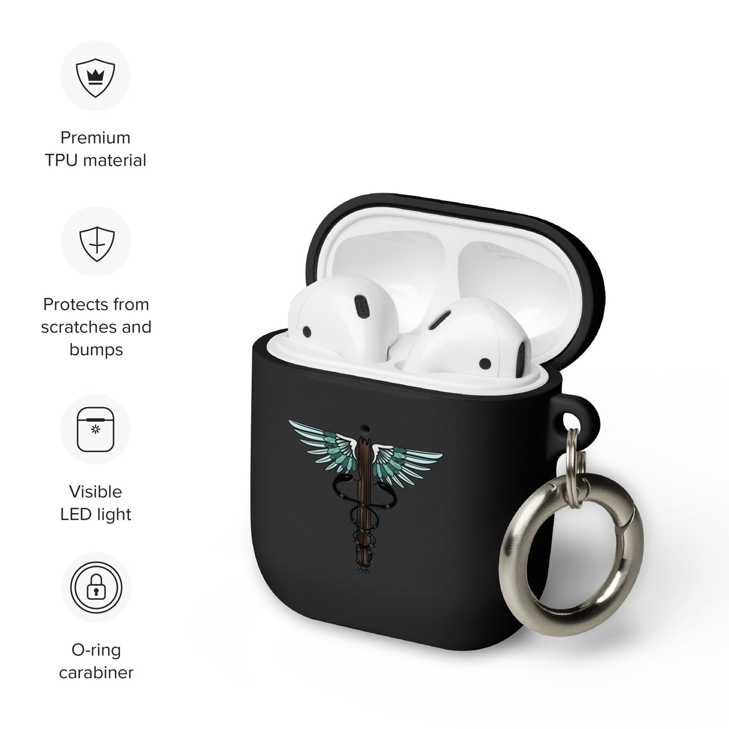 Cowgirl Caduceus Rubber Case for AirPods®