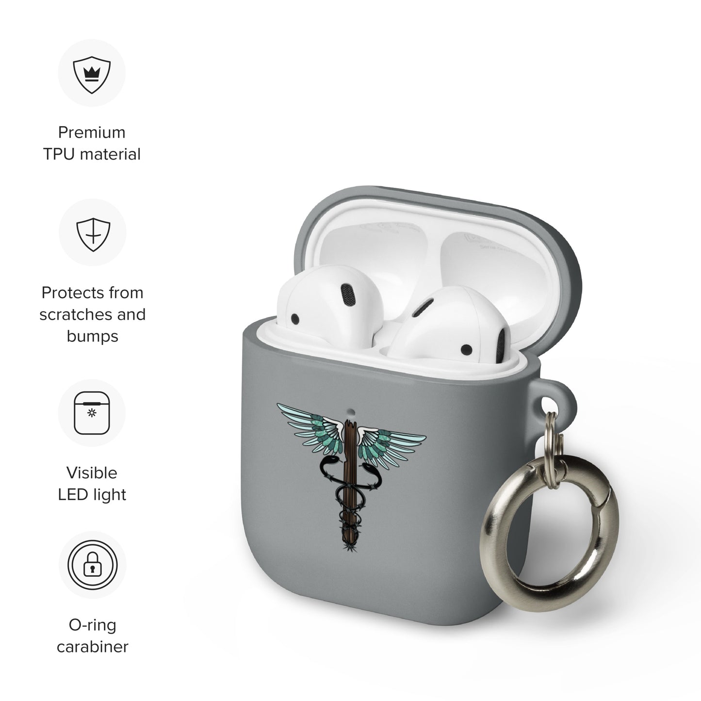 Cowgirl Caduceus Rubber Case for AirPods®