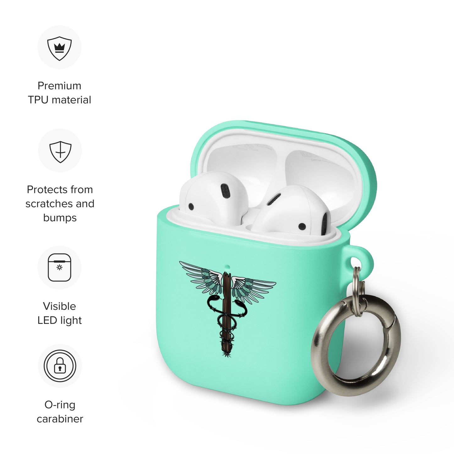 Cowgirl Caduceus Rubber Case for AirPods®