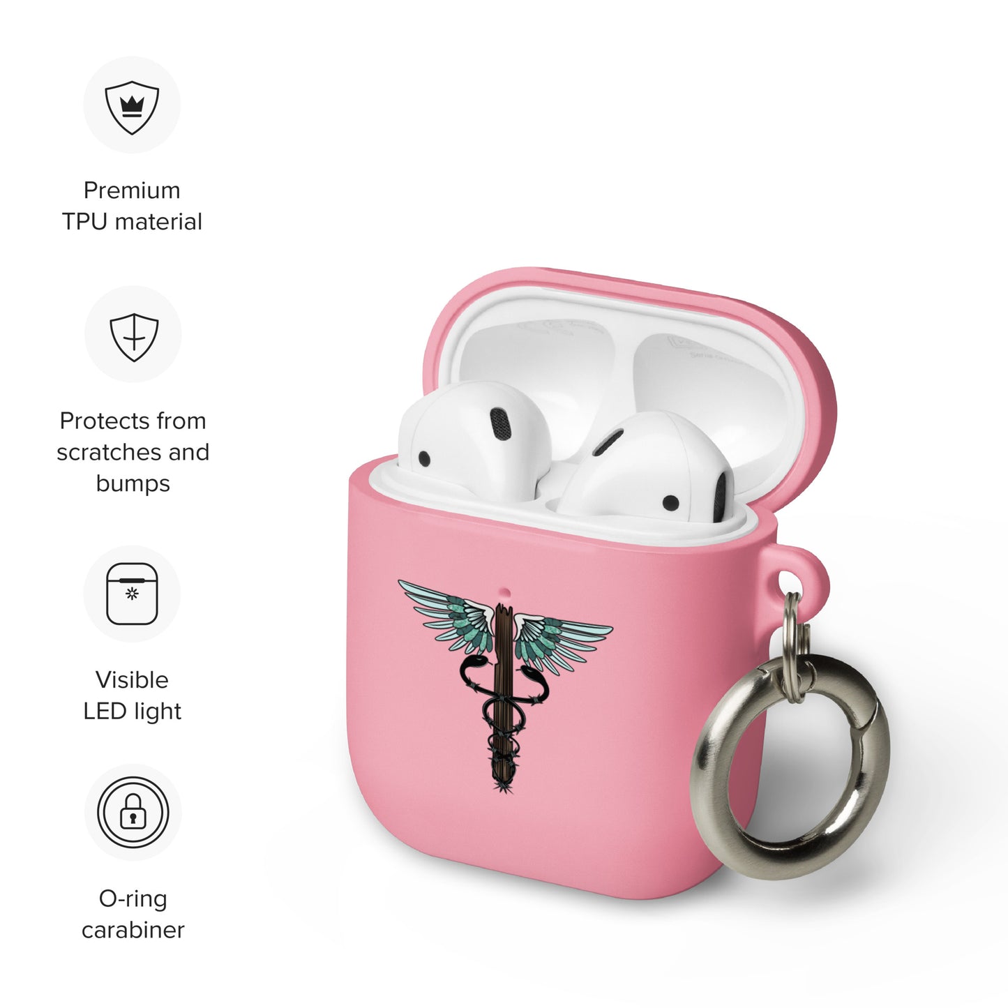 Cowgirl Caduceus Rubber Case for AirPods®