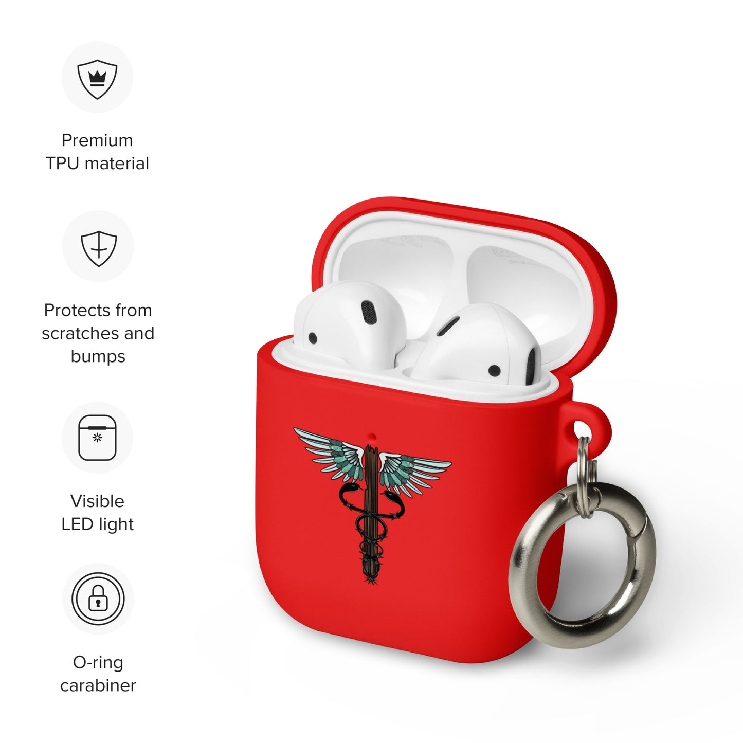 Cowgirl Caduceus Rubber Case for AirPods®