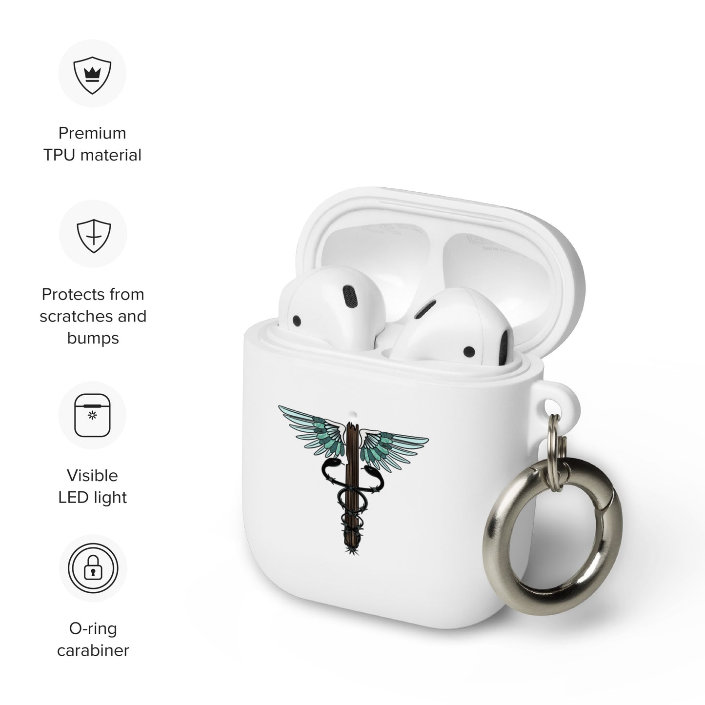 Cowgirl Caduceus Rubber Case for AirPods®