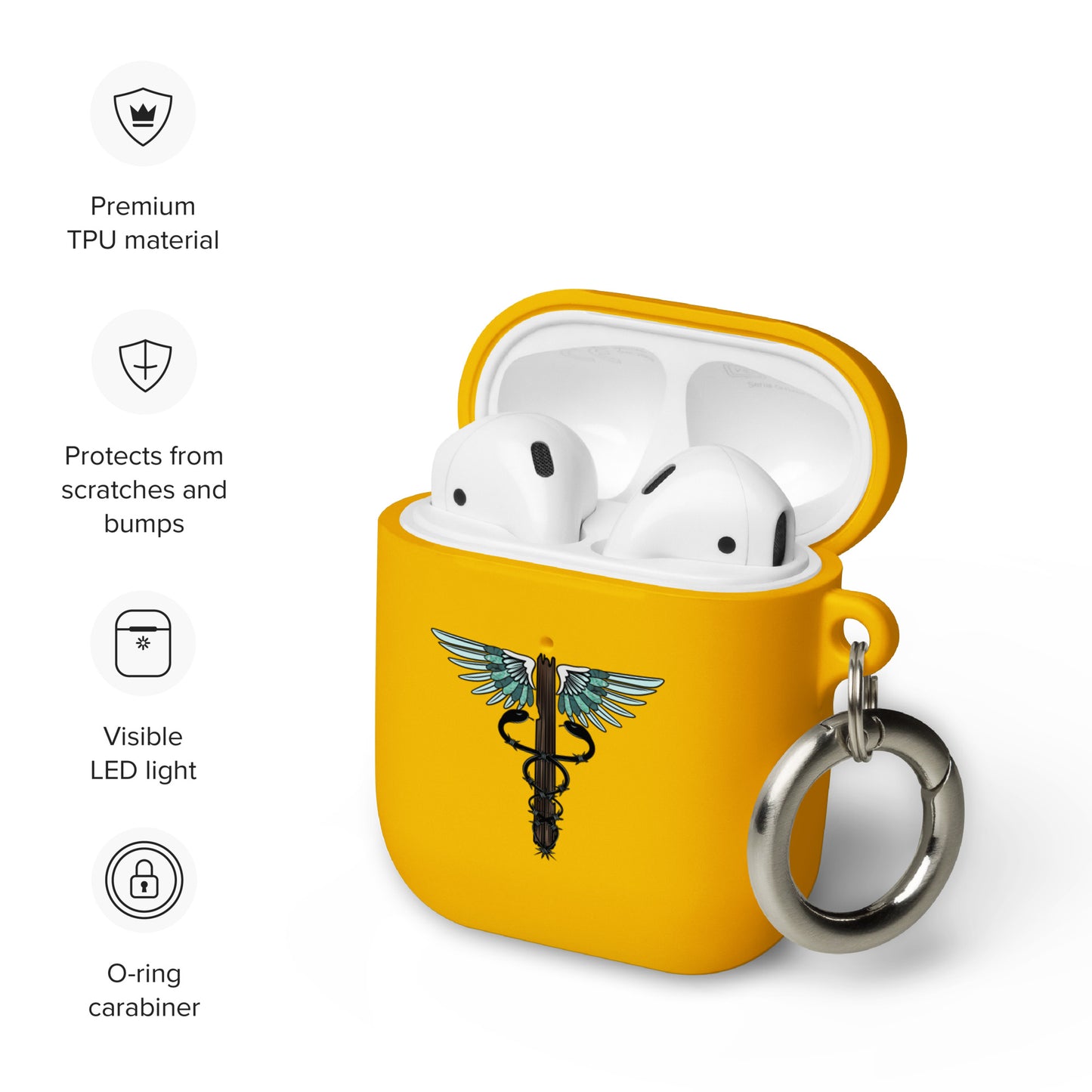 Cowgirl Caduceus Rubber Case for AirPods®