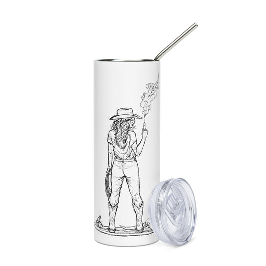 Tuck It- SMOKE ONLY White Stainless Steel Tumbler