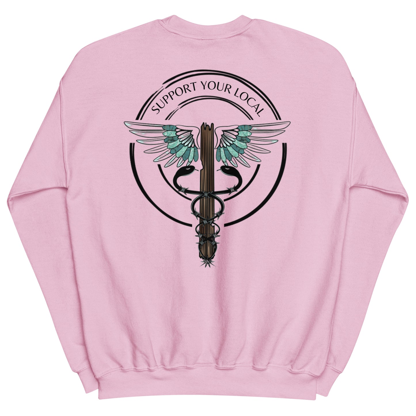 Support Your Local-Light Colors Unisex Crewneck