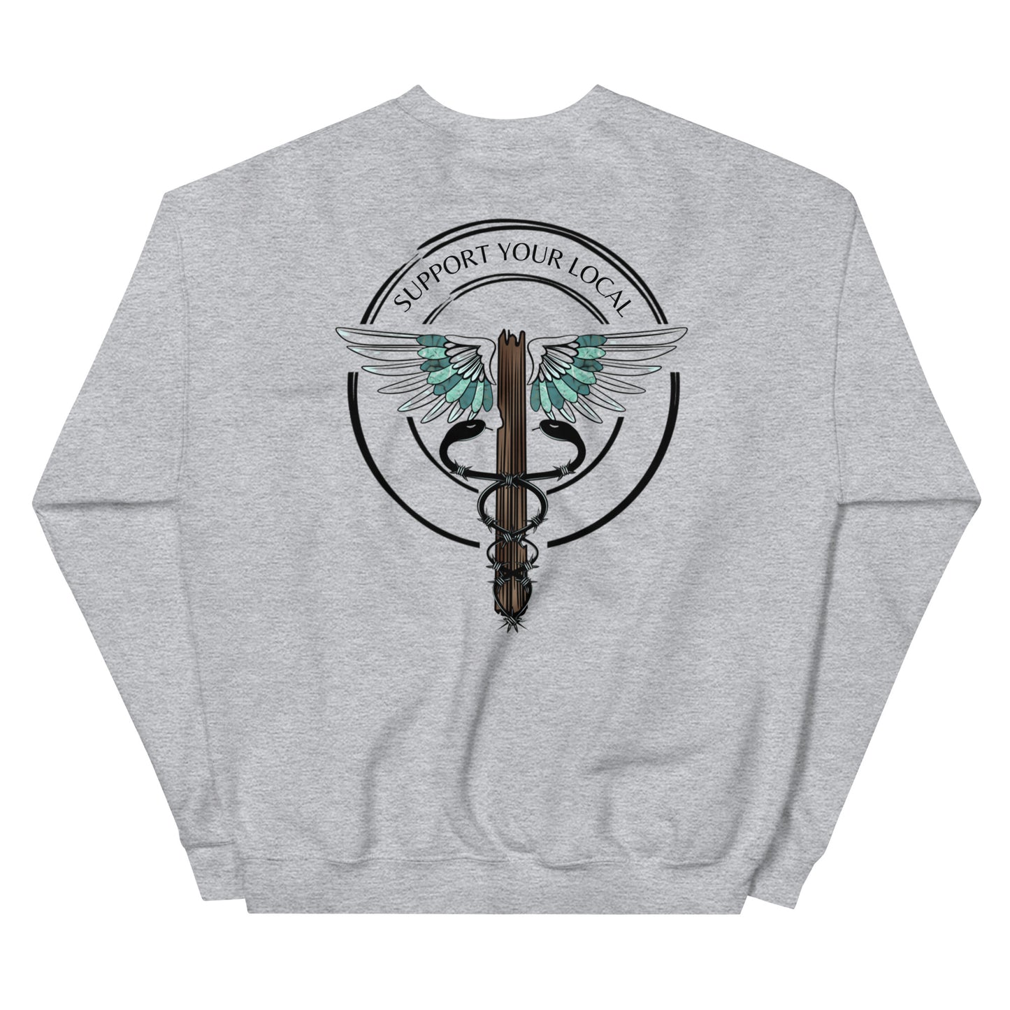 Support Your Local- Light Colors Unisex Crew Neck