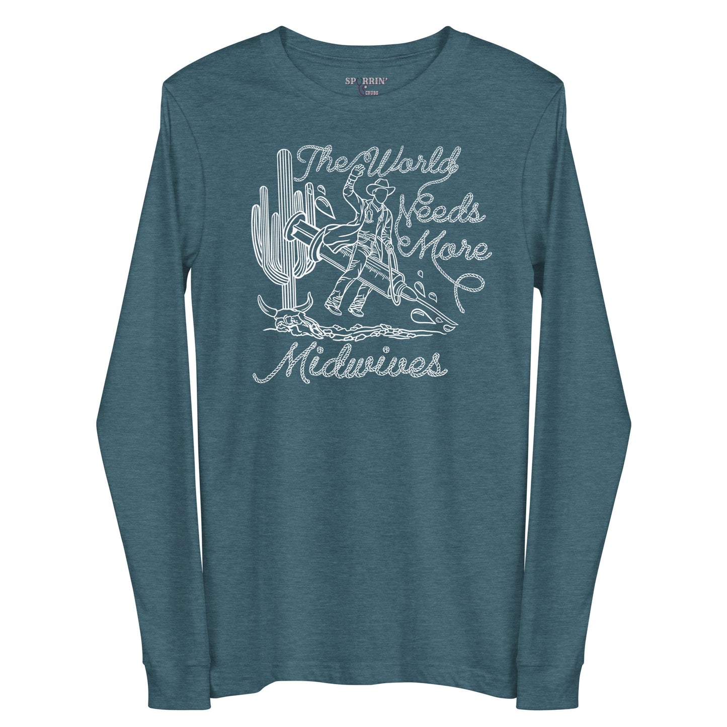 TWNM-Midwives Long Sleeve T-Shirt Dark Colors
