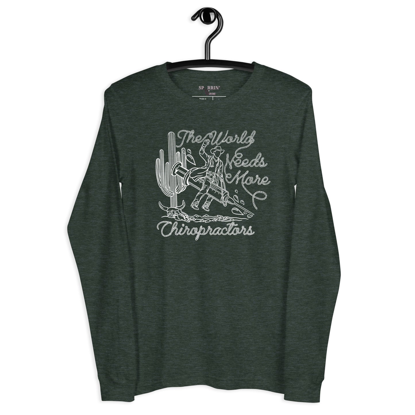 TWNM- Chiropractors Unisex Long Sleeve Tee Dark Colors