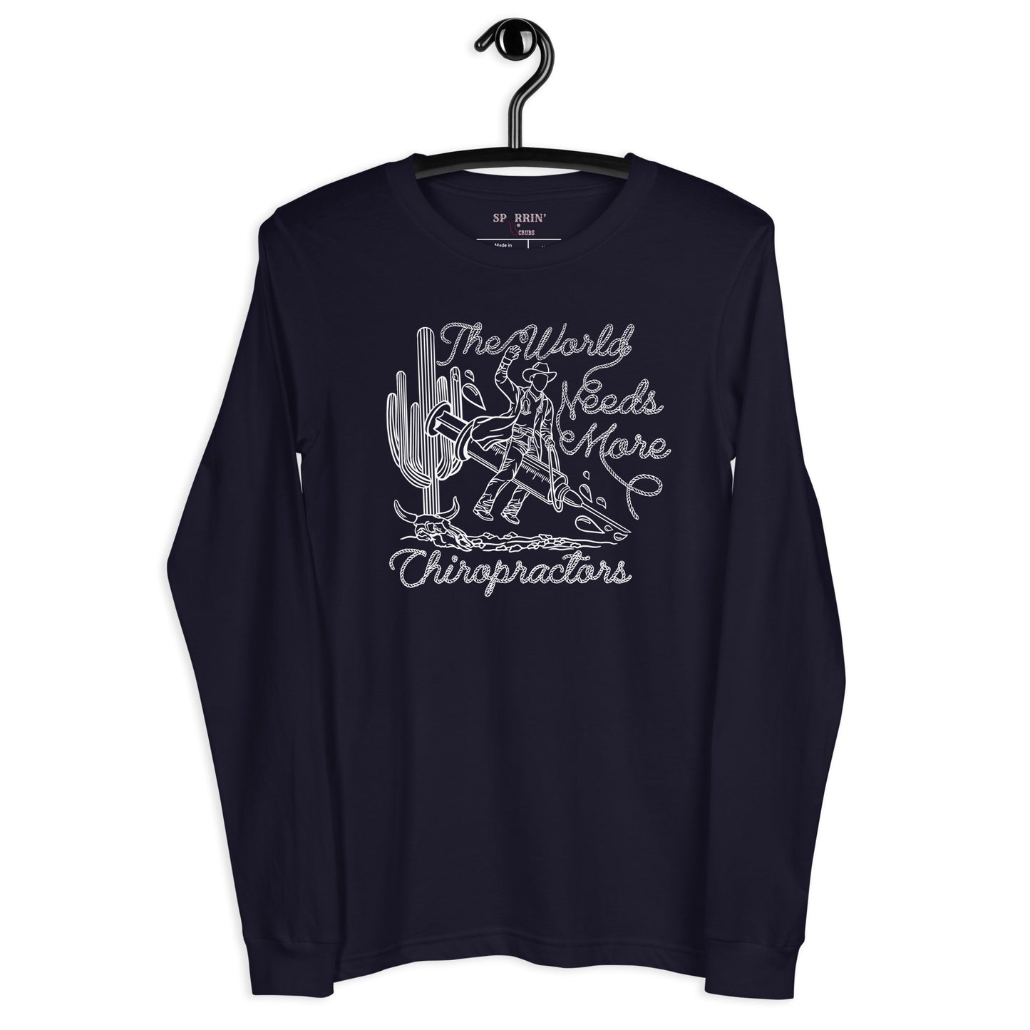 TWNM- Chiropractors Unisex Long Sleeve Tee Dark Colors