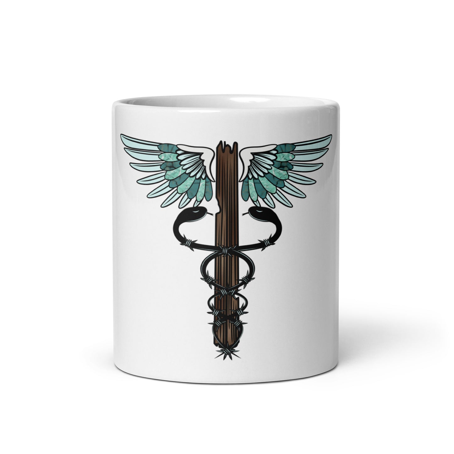 Cowgirl Caduceus- White Glossy Mug