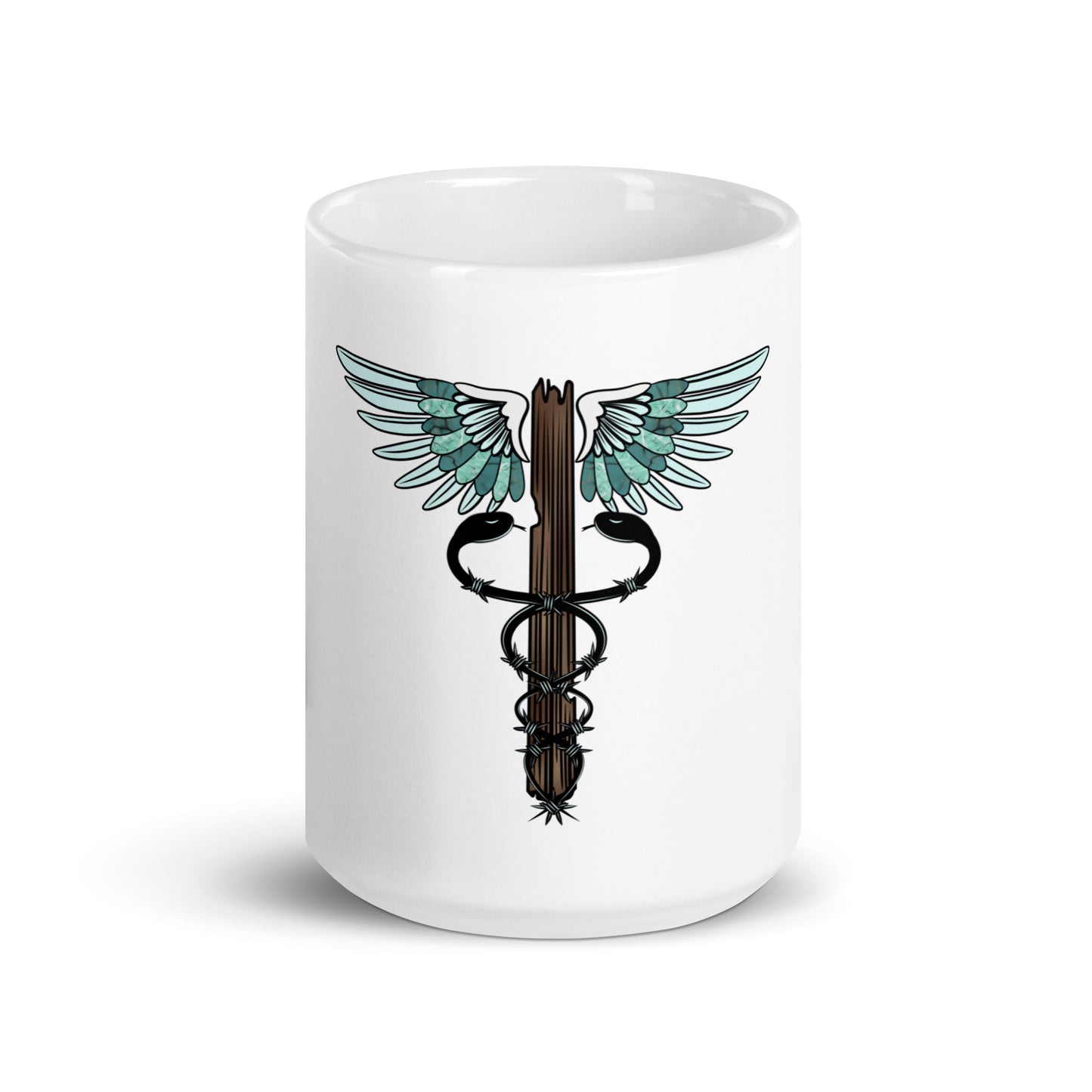 Cowgirl Caduceus- White Glossy Mug