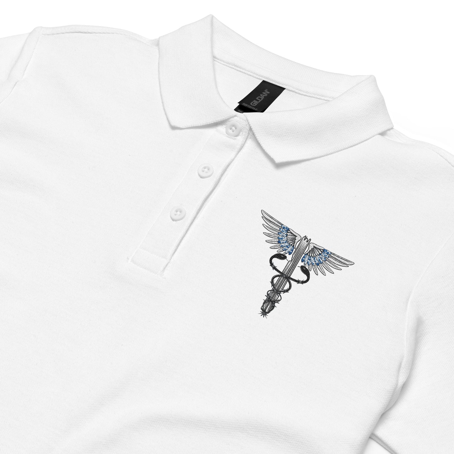 Cowgirl Caduceus- Embroidered Women’s Polo